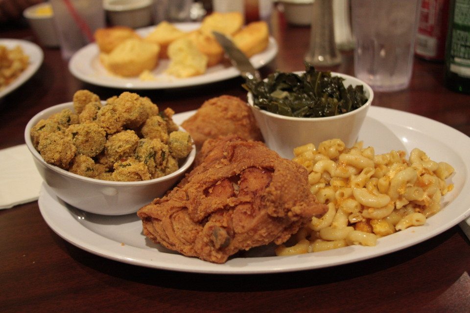 "Soul Food at Powell's Place" by Jennifer Woodard Maderazo - Flickr: Soul Food. Licensed under CC BY 2.0 via Commons - https://commons.wikimedia.org/wiki/File:Soul_Food_at_Powell%27s_Place.jpg#/media/File:Soul_Food_at_Powell%27s_Place.jpg