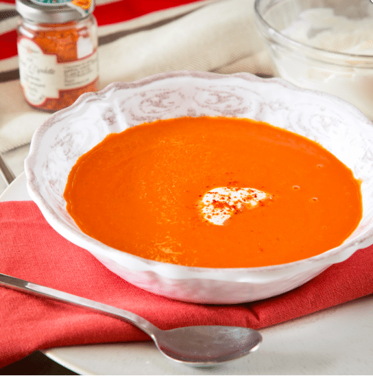 Roasted Piquillo Pepper and Tomato Soup