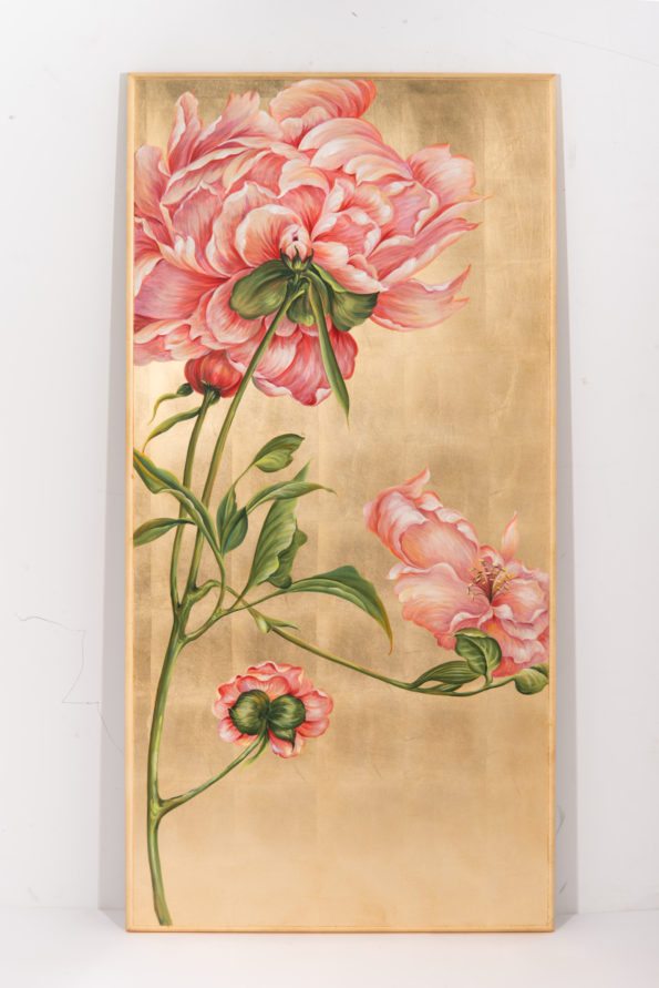 beautiful pink floral art piece for home decor.