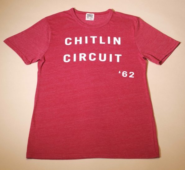 Father's Day Gift. The t-shirt is red with white lettering that reads: "Chitlin' Circuit '62".