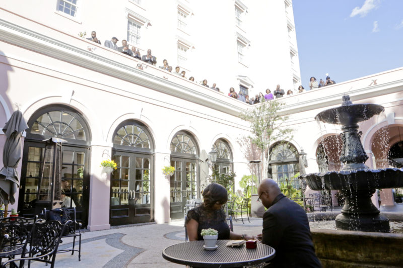 Charleston, SC Engagement Mills House Proposal & Surprise Wedding