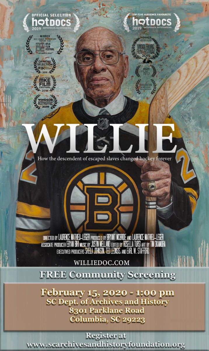 SC Archives to Host Community Screening of WILLIE: How the Descendant of Escaped Slaves Changed Hockey Forever
