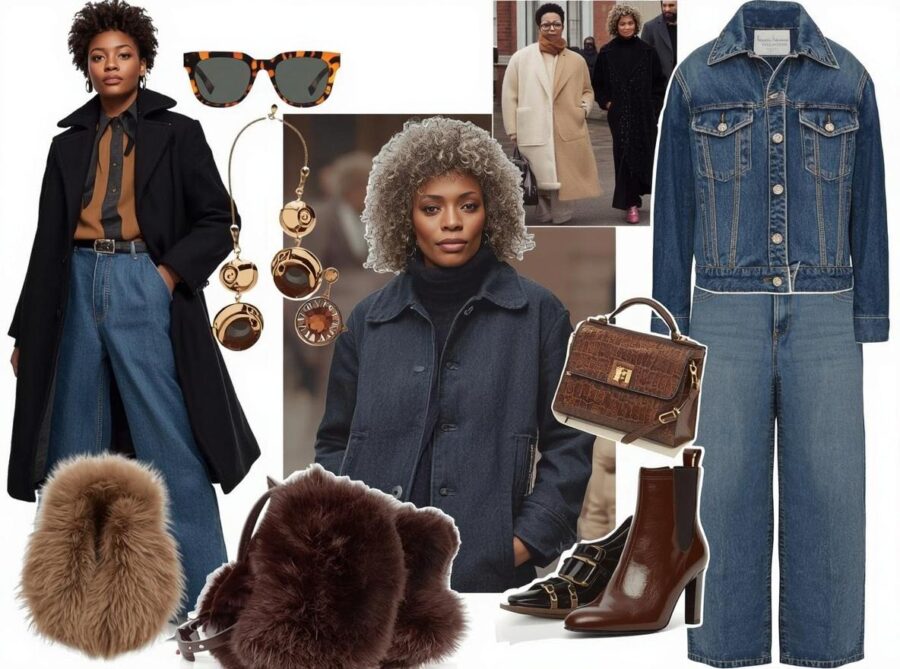 Tips for Mixing Denim and Fur with Preppy Style