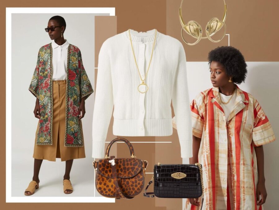Adding Colorful Kimonos to Preppy Work Attire